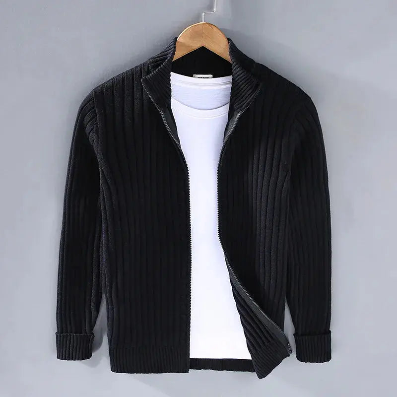 Sigurd | Stilfuld Ribstrikket Cardigan
