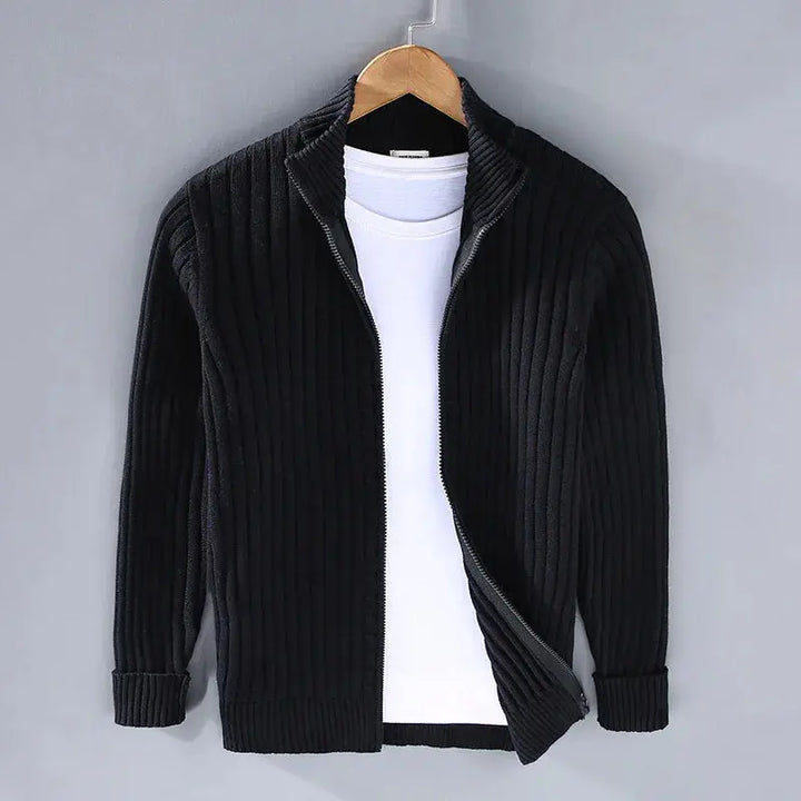 Sigurd | Stilfuld Ribstrikket Cardigan