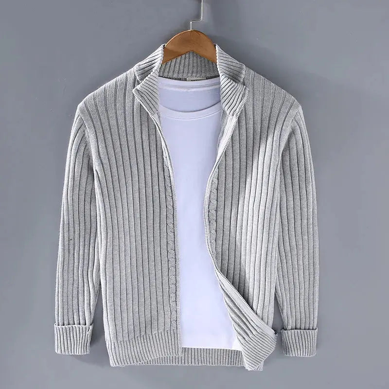 Sigurd | Stilfuld Ribstrikket Cardigan