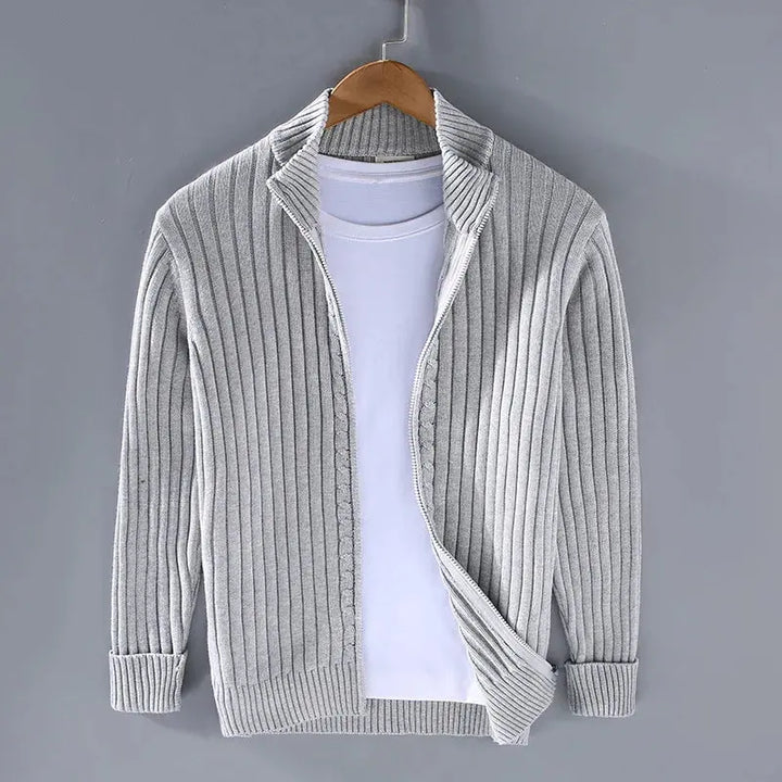 Sigurd | Stilfuld Ribstrikket Cardigan