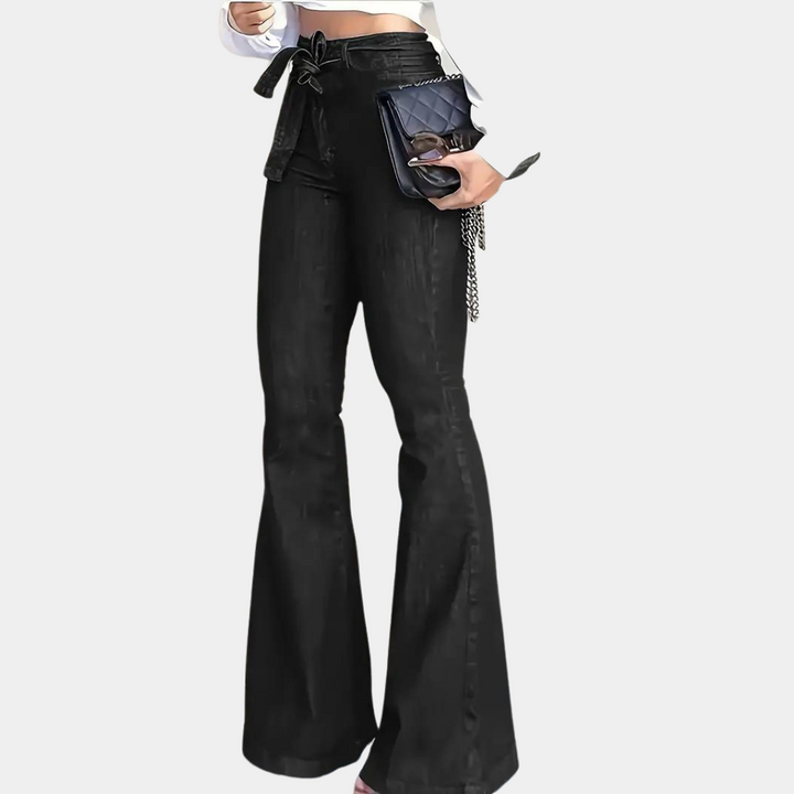 Ulrike | Stilfulde Højtaljede Jeans med Klokkebund