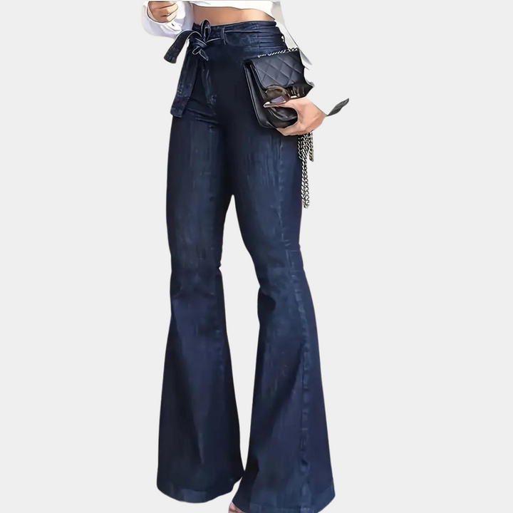 Ulrike | Stilfulde Højtaljede Jeans med Klokkebund