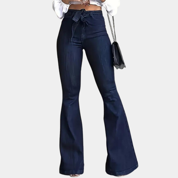 Ulrike | Stilfulde Højtaljede Jeans med Klokkebund