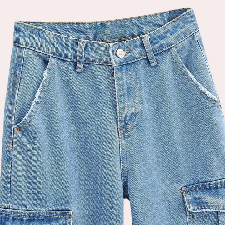 Nana | Premium Denim Cargo Bukser