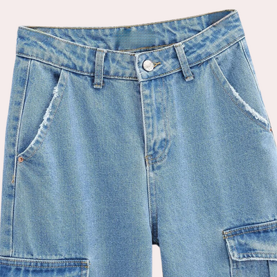 Nana | Premium Denim Cargo Bukser