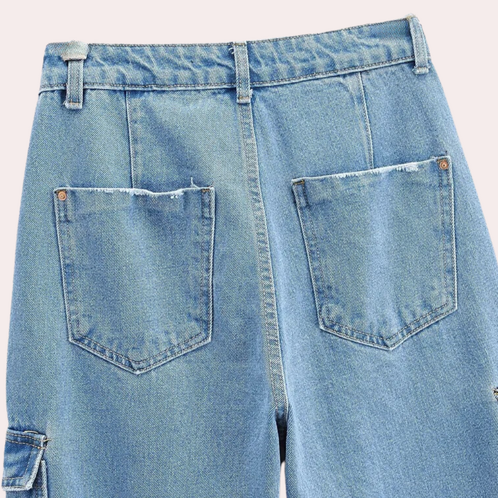 Nana | Premium Denim Cargo Bukser