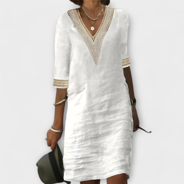 Emelia | Boho-Inspireret V-Hals Kjole