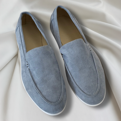 Elegante loafers i ruskind