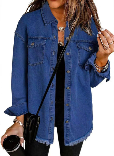 Jolien I Langær Met Denimjakke Med Lommer