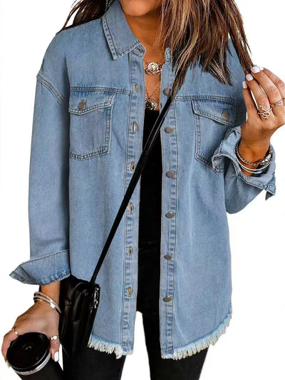 Jolien I Langær Met Denimjakke Med Lommer