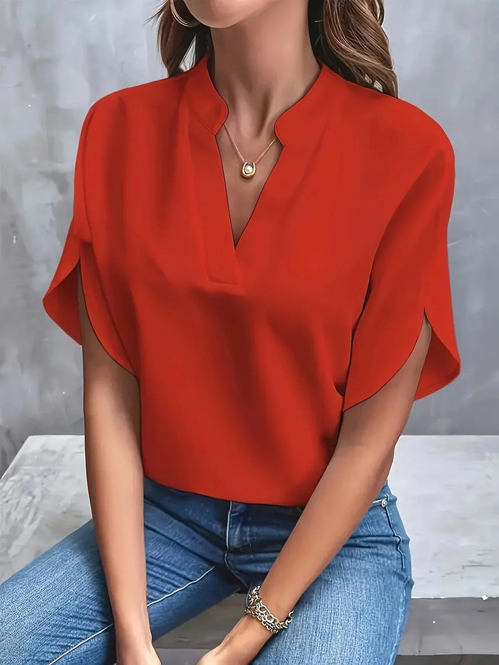 Nathalia | Elegant V-Hals Bluse