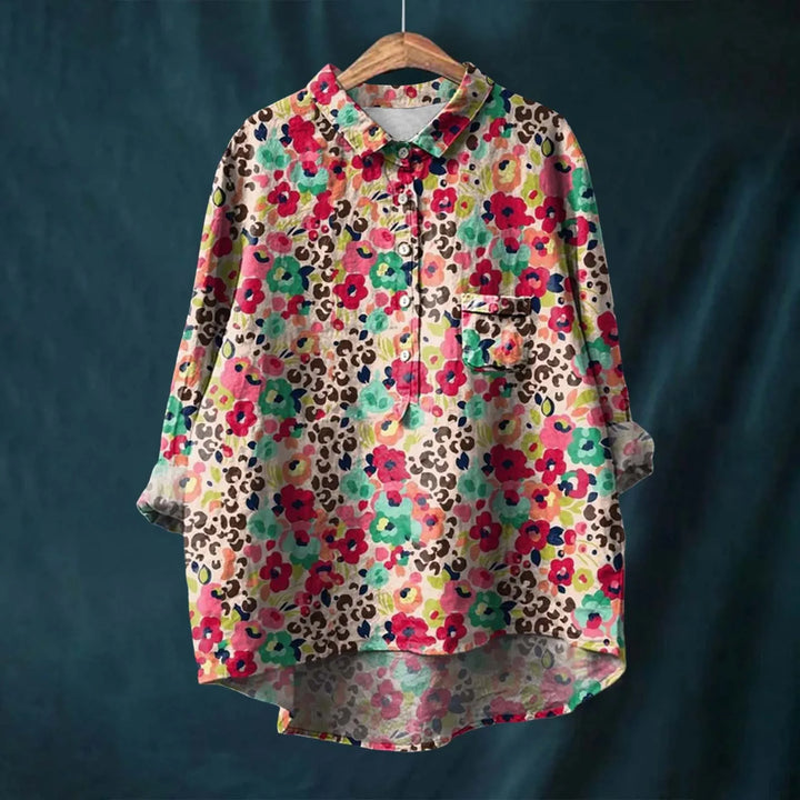 Liesa™ | Vintage Blomstret Skjorte med Knapper