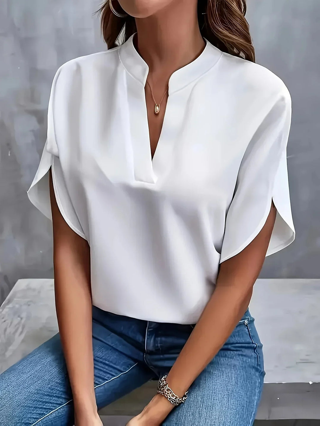 Nathalia | Elegant V-Hals Bluse