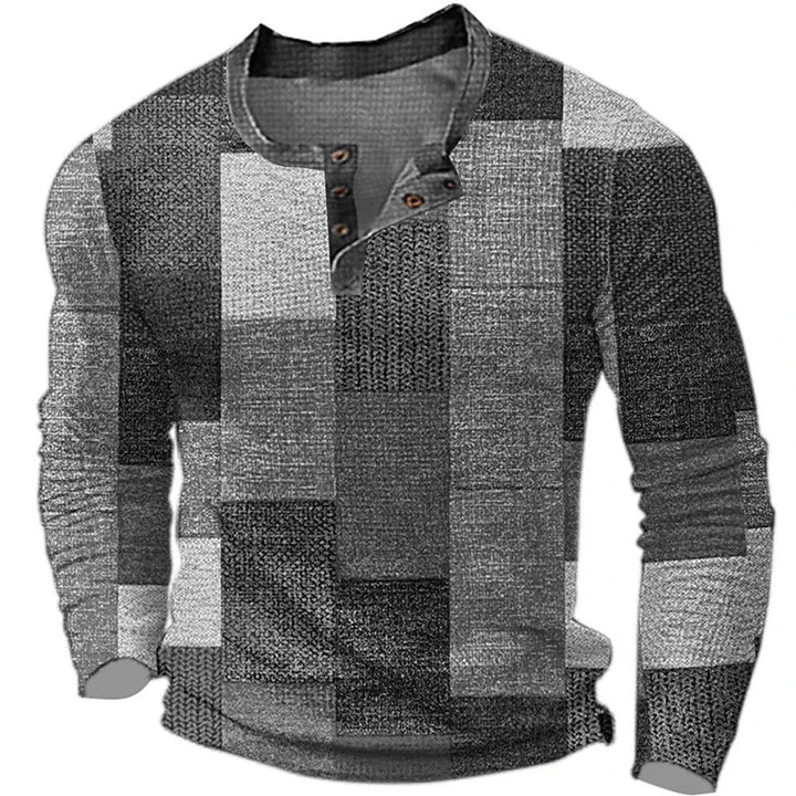 Mikey | Stilfuld Color Block Henley Skjorte