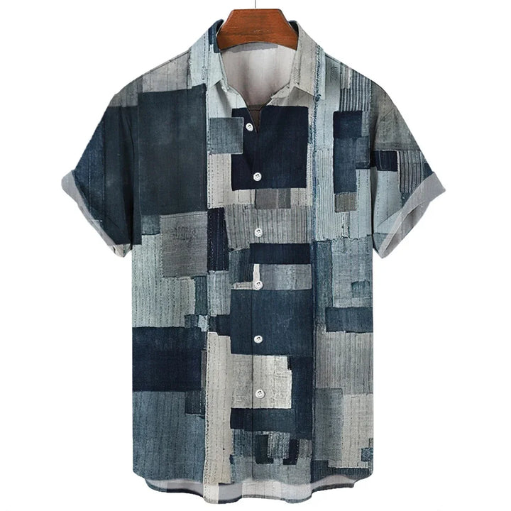 Fredrik | Geometrisk Patchwork Skjorte