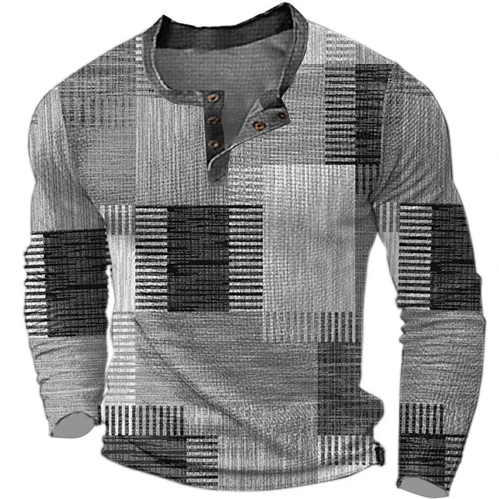 Mikey | Stilfuld Color Block Henley Skjorte