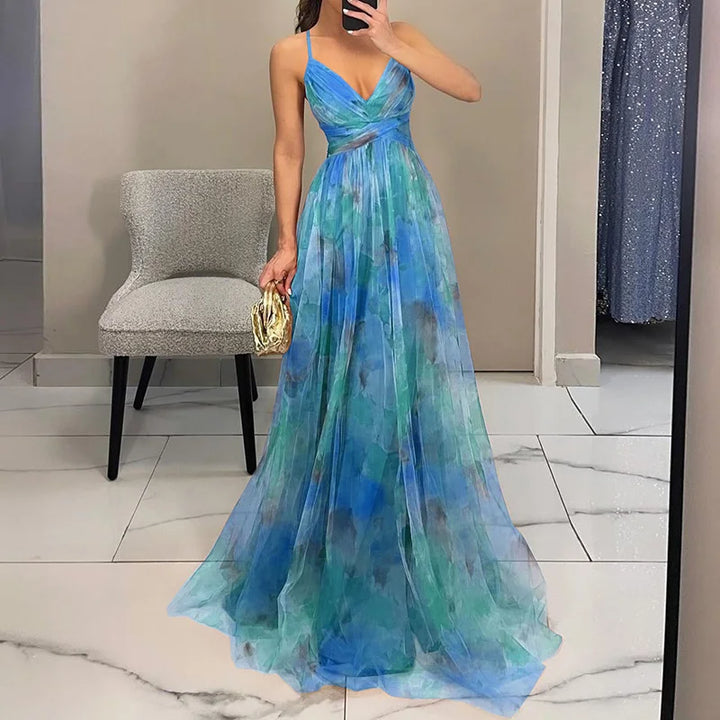Gisele | Flatterende Floral Maxi Kjole