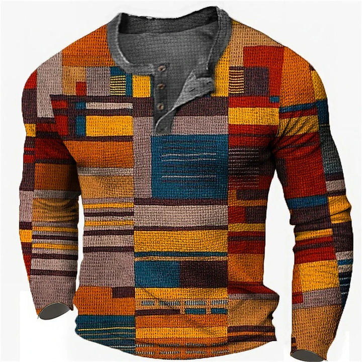 Mikey | Stilfuld Color Block Henley Skjorte