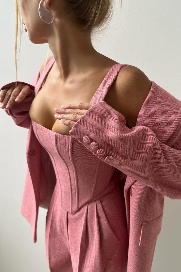Dolce I Tredelt sæt med dobbeltradet blazer
