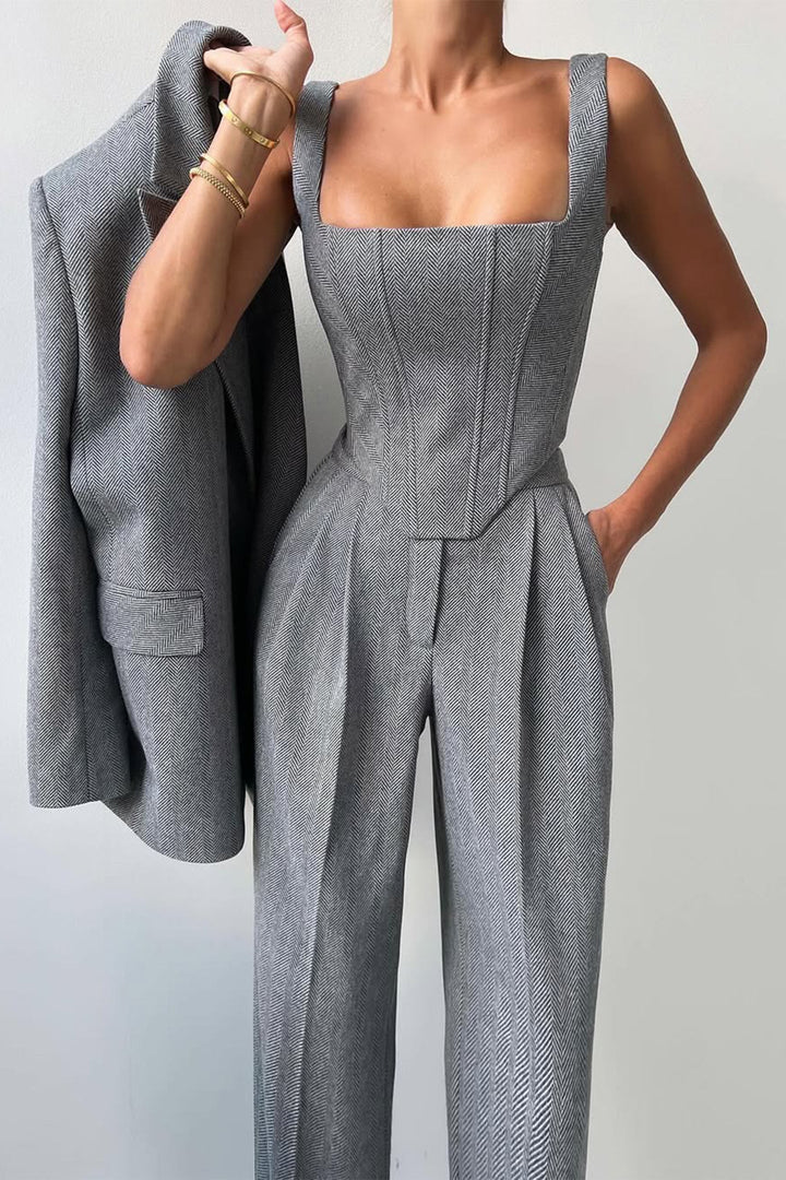 Dolce I Tredelt sæt med dobbeltradet blazer