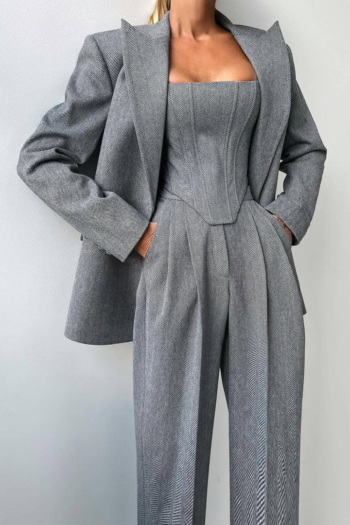 Dolce I Tredelt sæt med dobbeltradet blazer