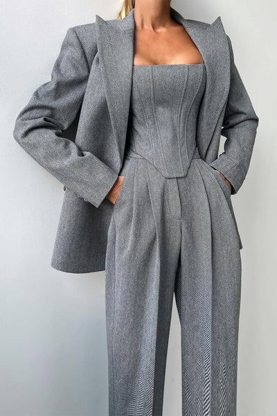 Dolce I Tredelt sæt med dobbeltradet blazer