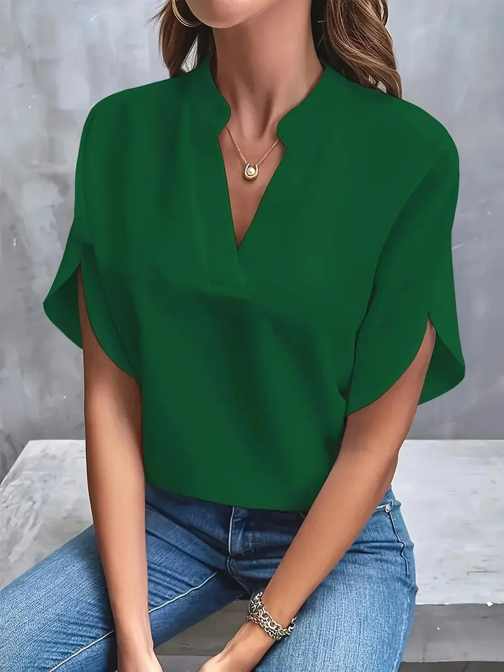 Nathalia | Elegant V-Hals Bluse
