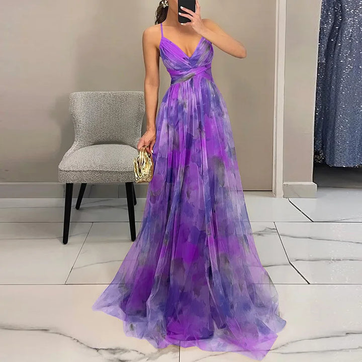 Gisele | Flatterende Floral Maxi Kjole