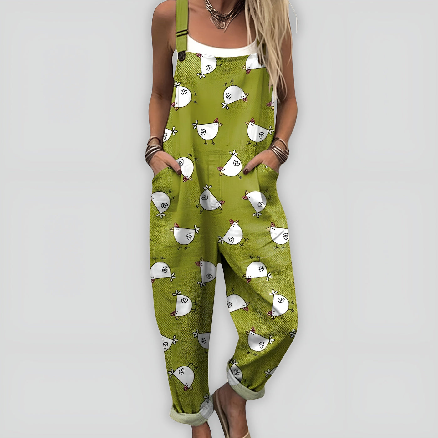 Anja I Komfortabel og Stilfuld Jumpsuit med Løs Pasform