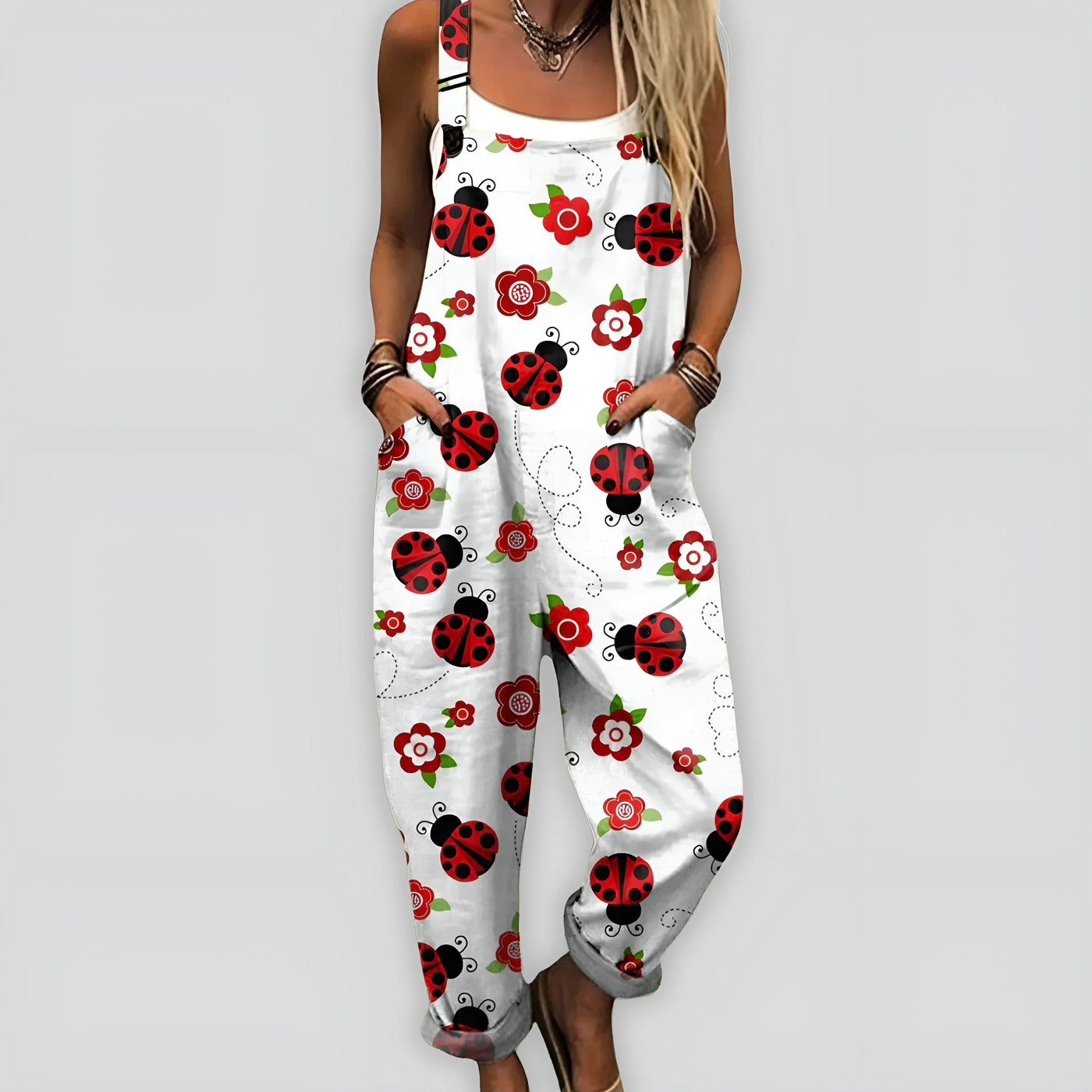 Anja I Komfortabel og Stilfuld Jumpsuit med Løs Pasform