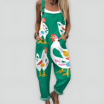 Anja I Komfortabel og Stilfuld Jumpsuit med Løs Pasform