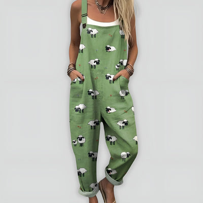 Anja I Komfortabel og Stilfuld Jumpsuit med Løs Pasform