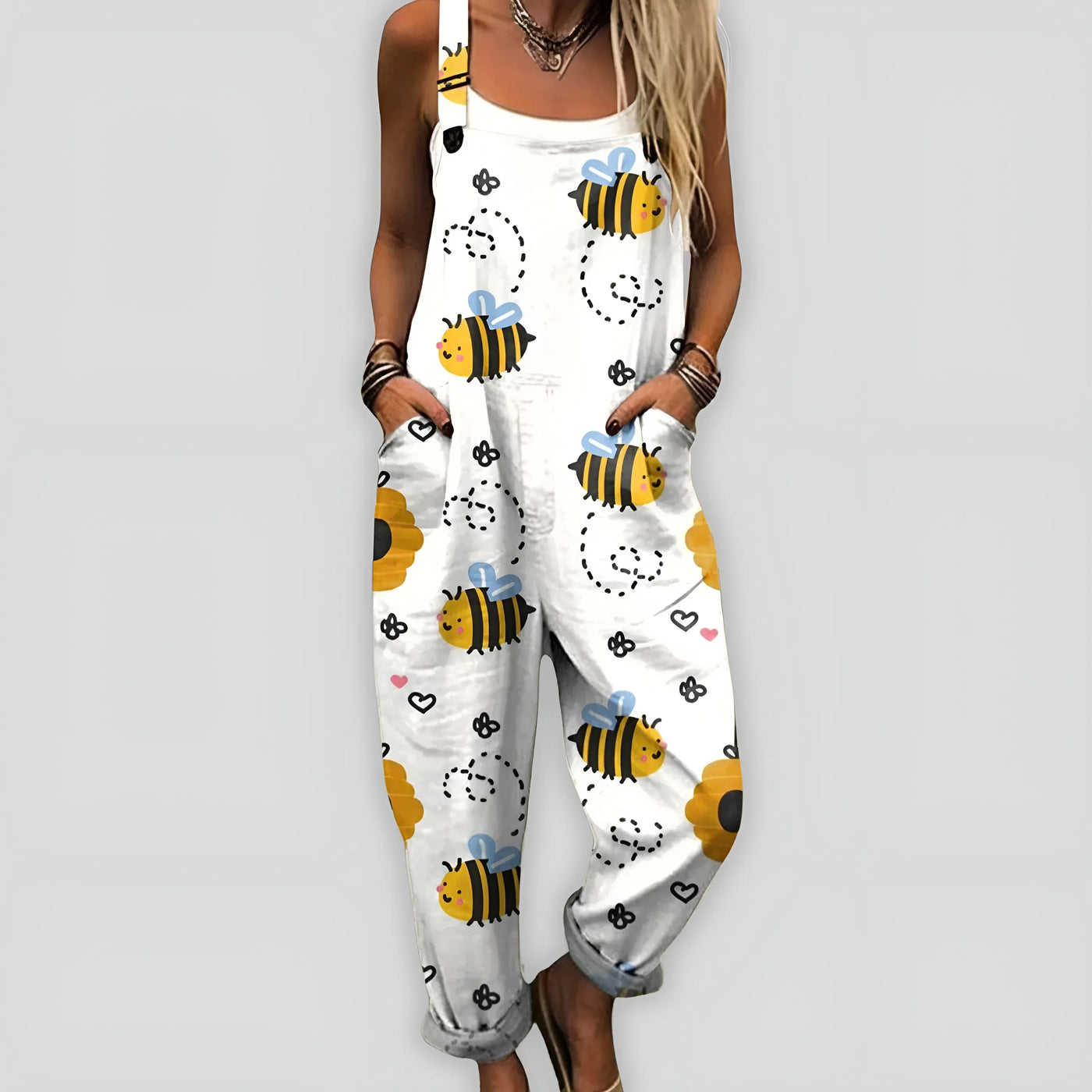 Anja I Komfortabel og Stilfuld Jumpsuit med Løs Pasform