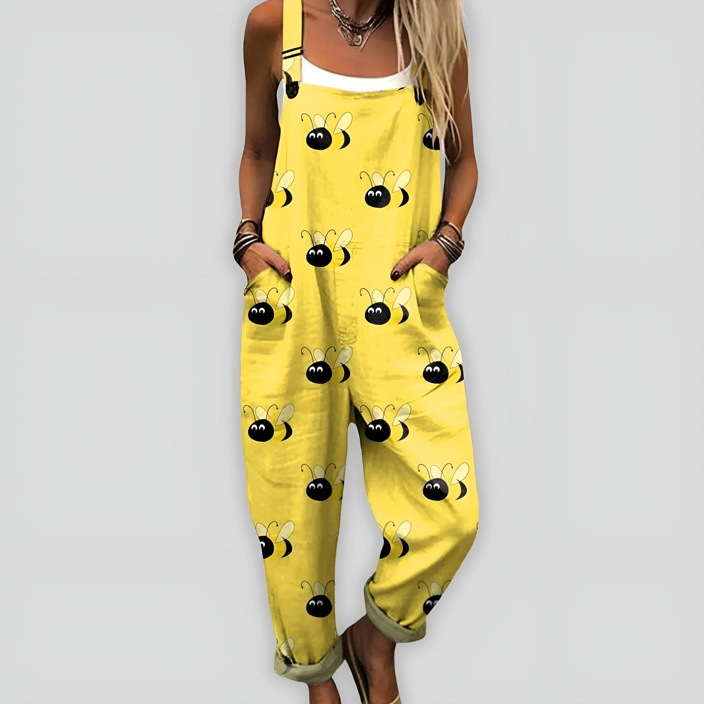 Anja I Komfortabel og Stilfuld Jumpsuit med Løs Pasform
