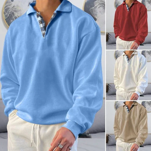 Jonas | Blød Polo Sweatshirt