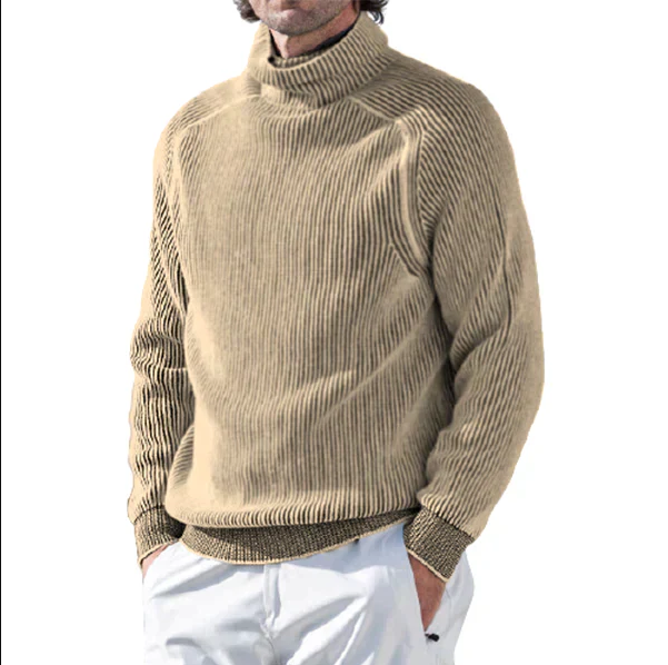 Henrik | Stribet Turtleneck Striktrøje