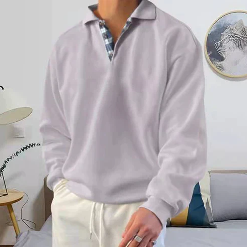 Jonas | Blød Polo Sweatshirt
