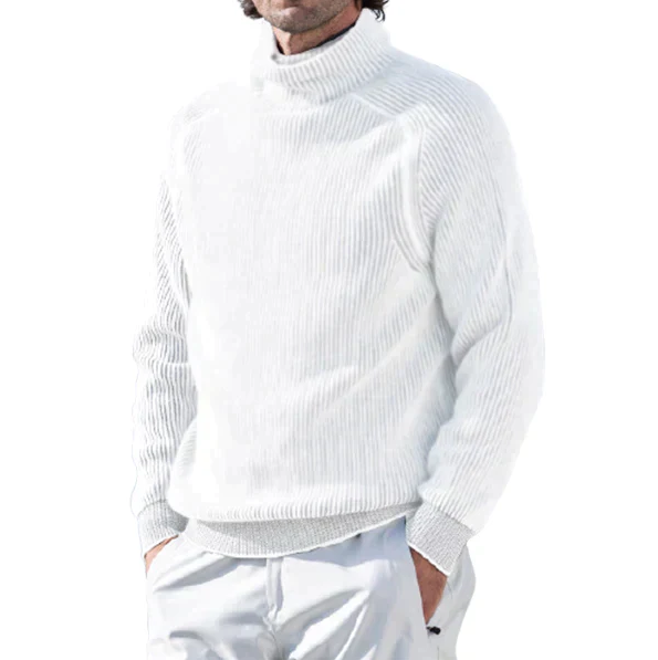 Henrik | Stribet Turtleneck Striktrøje