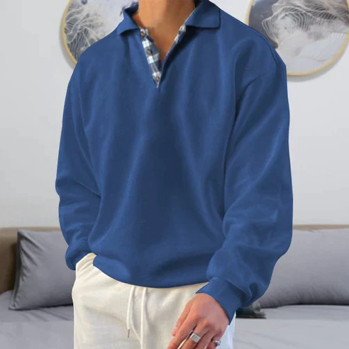 Jonas | Blød Polo Sweatshirt