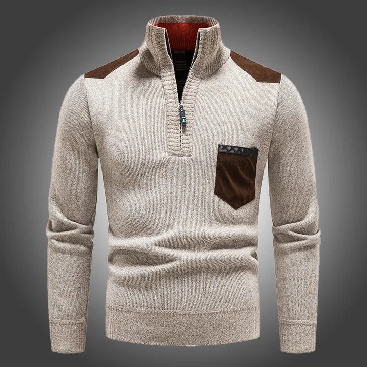 Morten | Stilfuld Zip-Up Striktrøje