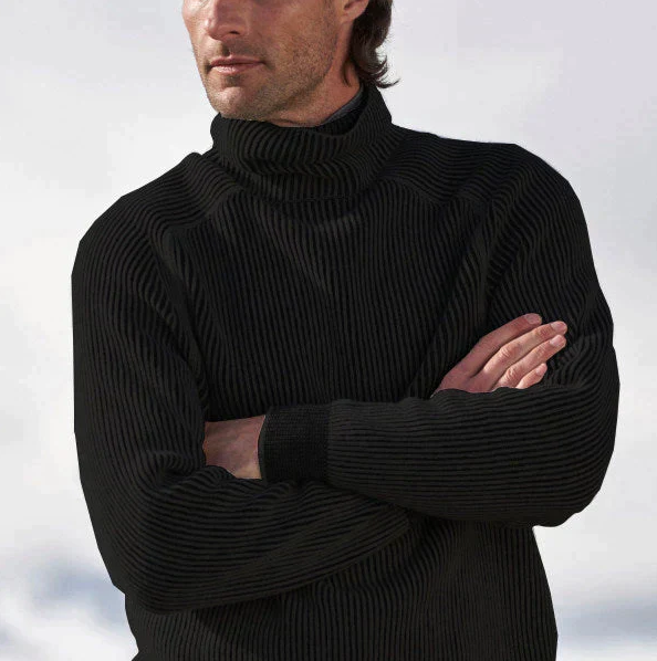 Henrik | Stribet Turtleneck Striktrøje