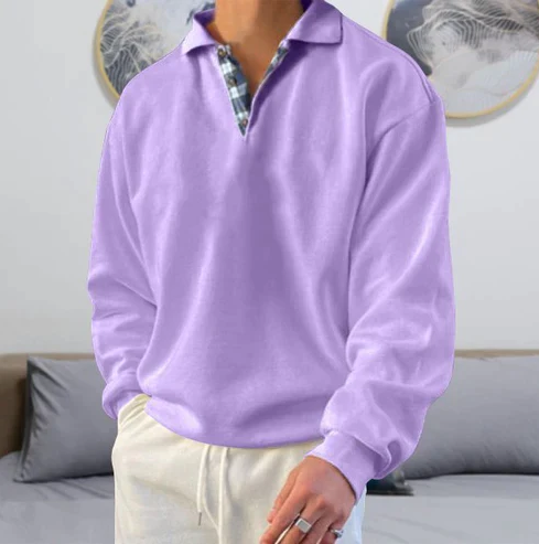 Jonas | Blød Polo Sweatshirt