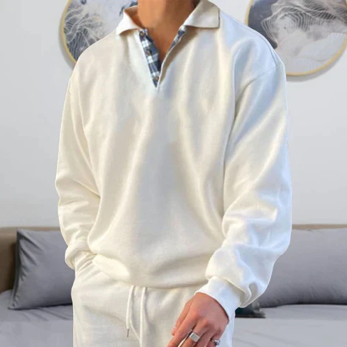 Jonas | Blød Polo Sweatshirt