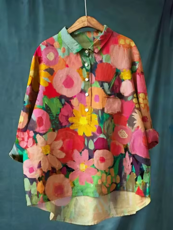 Anne® | Elegant Skjorte med Blomsterprint
