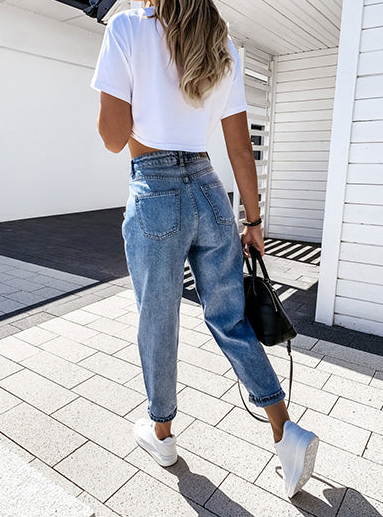 Emilie | Stilfulde Højtaljede Baggy Jeans