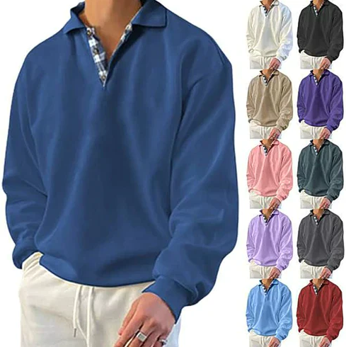 Jonas | Blød Polo Sweatshirt