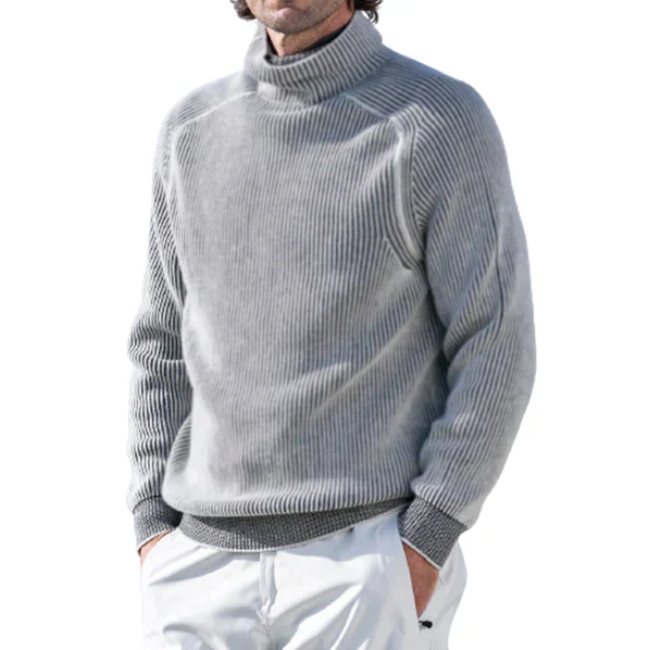 Henrik | Stribet Turtleneck Striktrøje