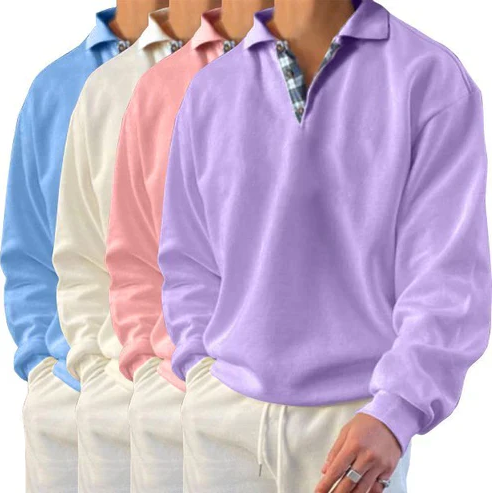 Jonas | Blød Polo Sweatshirt