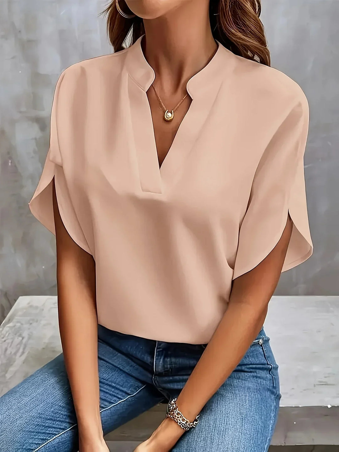 Nathalia | Elegant V-Hals Bluse