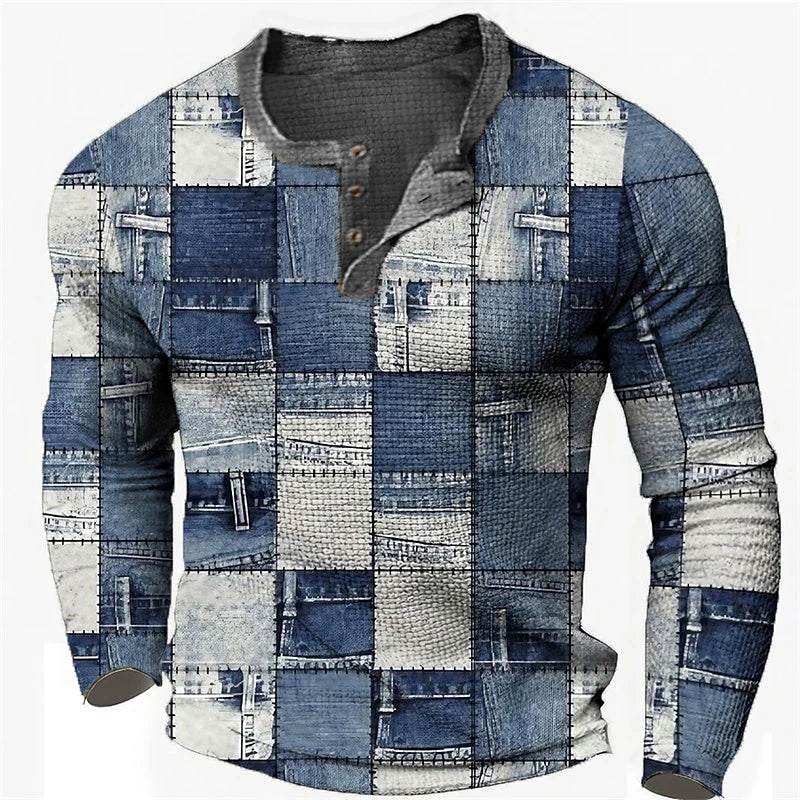 Mikey | Stilfuld Color Block Henley Skjorte